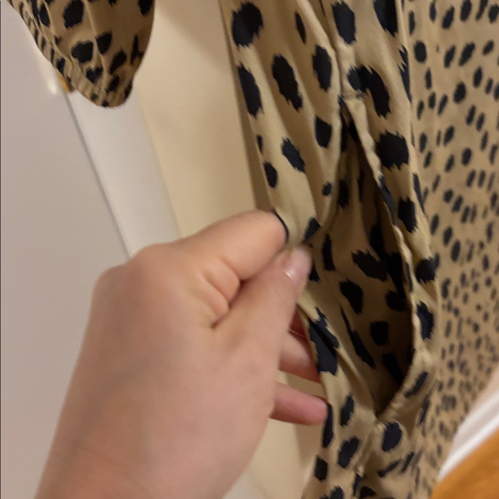 Chico's Tan and Black Long Sleeve Dress - Picture 4 of 8